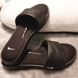 Black Nike Slides